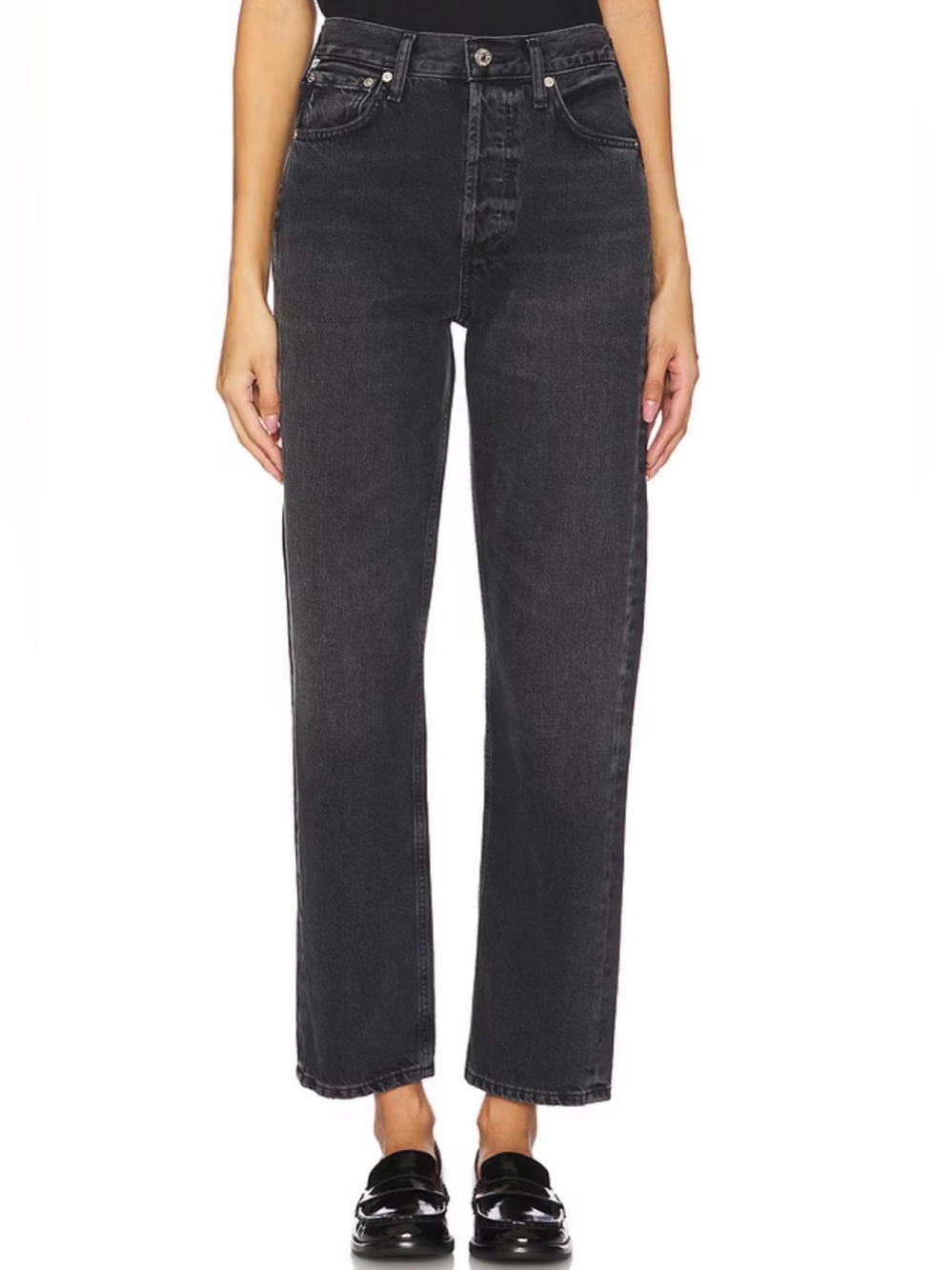Citizens of Humanity Blaine High Rise Straight Jeans Vintage Black Size 26